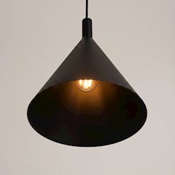 Lampa wisząca stożkowy klosz Nox 25cm 1xE27 czarna
