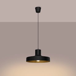 Lampa wisząca klasyczna Bilo 1xE27 czarna