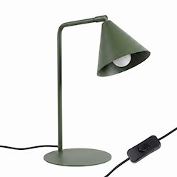 Lampa biurkowa ze stożkowym kloszem Nox 1xE14 zielona oliwka