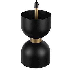 Lampa wisząca klepsydra Kai GX53 czarno-złota