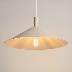 Lampa wisząca stożkowy klosz Nox 40cm 1xE27 beżowa
