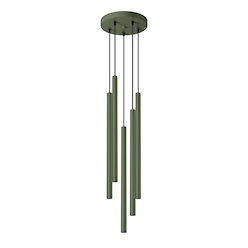 Lampa wisząca 5-punktowa Pastelo 5xG9 okrągła zielona oliwka