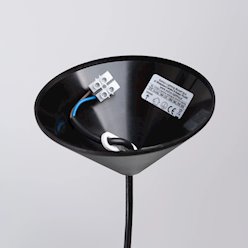 Lampa wisząca z okrągłym kloszem Gina 1xE27 czarna