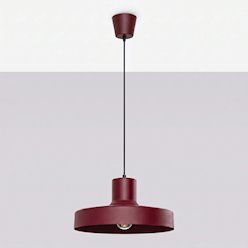Lampa wisząca klasyczna Bilo 1xE27 burgundowa