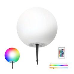 Lampa solarna Kula LED 5W 30cm RGBW z pilotem