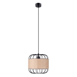 Lampa wisząca Loft FOST 1xE27 czarna ze sznurem