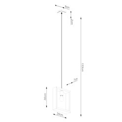 Lampa wisząca drewniana Aries 1xE27 biała