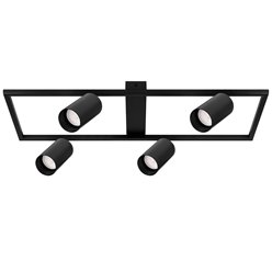Żyrandol nowoczesny z reflektorami 4xGU10 Bueana czarny