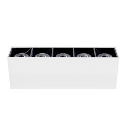 Lampa liniowa LED 15W natynkowa biało-czarna - ciepła
