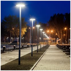 Latarnia parkowa solarna 25W 3200lm 4000K z czujnikiem