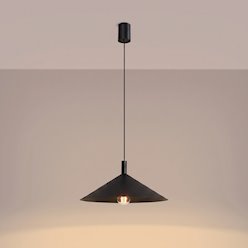 Lampa wisząca stożkowy klosz Nox 40cm 1xE27 czarna