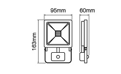 Naświetlacz LED Photon 10W z czujnikiem Barwa Zimna