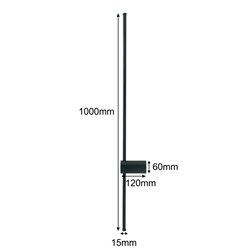 Kinkiet liniowy LED Selena 3CCT 15W 100cm czarny