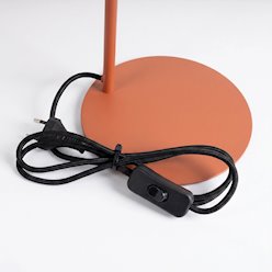 Lampa biurkowa ze stożkowym kloszem Nox 1xE14 ochra czerwona