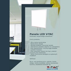 Panel LED 45W 600x600 CRI95+ VT-6245 4000K 3600lm