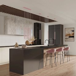 Lampa wisząca podwójna tuba Pastelo 2xG9 okrągła różowa