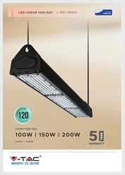 Lampa V-TAC Linear High Bay Samsung 150W 120st VT-9-152 6500K 18000lm