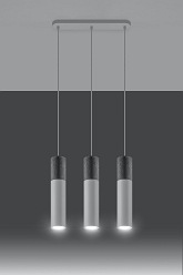 Lampa wisząca tuby BORGIO 3L biała 3xGU10