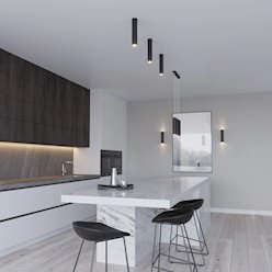 Lampa wisząca podwójna Lagos 2xGU10 okrągła czarna