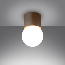 Lampa sufitowa kula BOOMO 19cm 1xG9 drewno