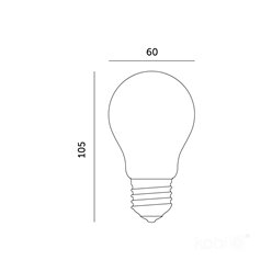 Żarówka LED E27 Filament Mleczna 7W 780lm 3000K