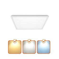 Plafon LED IP54 kwadratowy Slim 12W CCT z czujnikiem