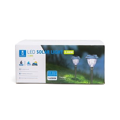 Lampa solarna wbijana srebrna 6500K LIGHT04