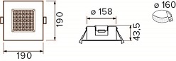 Panel LED 18W bryzgoszczelny