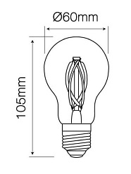 Żarówka LED E27 filament 