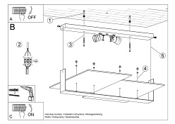 Lampa sufitowa nowoczesna MASSIMO biała 2xE27