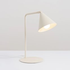 Lampa biurkowa ze stożkowym kloszem Nox 1xE14 beżowa