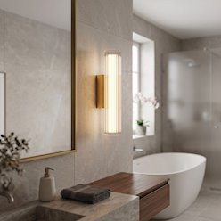 Kinkiet ścienny pionowy LED 6W 3CCT 30cm akryl złoty