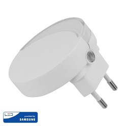 Lampka wtykowa LED Samsung Okrągła 65x53.4mm V-TAC VT-82 4000K 10lm