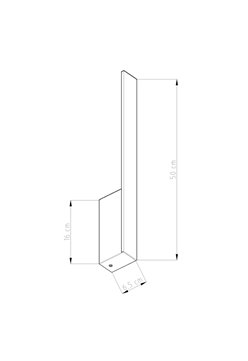 Kinkiet LAHTI 50 czarny LED 3000K