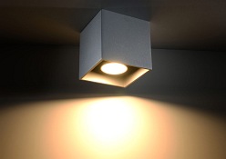Halogen natynkowy kwadratowy QUAD 1xGU10 Szary