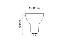 Żarówka LED line GU10 SMD 220-260V 3W 273lm 36˚ biała ciepła 2700K