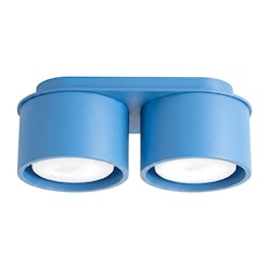Lampa sufitowa podwójna tuba Modo 2xGx53 błękitna
