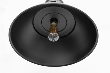 Lampa wisząca LOFT GRAVIS 1xE27 czarna na łańcuchu