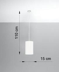 Lampa wisząca okrągła OTTO 15 cm 1xE27 biała