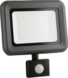 Halogen / naświetlacz LED 30W 2550lm SMD IP65 szary z czujnikiem ruchu PIR - biała dzienna