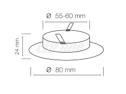 Oprawa halogenowa sufitowa patyna, okrągła, stała odlew aluminium marki LED line