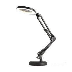 Lampka biurkowa LED Auriq z lupą 10W CCT czarna