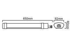 lampa led hermetyczna 60cm z czujnikiem