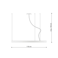 Żyrandol RIO 110 biały LED 3000K