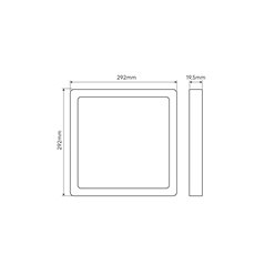 kwadratowy panel LED 12W easyfix dzienny