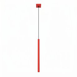 Lampa wisząca pojedyncza tuba Pastelo 1xG9 czerwona