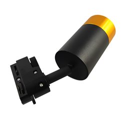Reflektor szynowy 1-fazowy GU10 55x100mm czarno-złoty