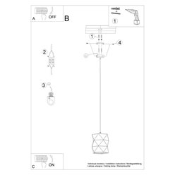 Lampa wisząca ceramiczna GOBI 1xE27