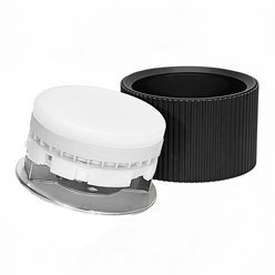 Oprawa natynkowa GX53 okrągła ryflowana 84x50mm czarna