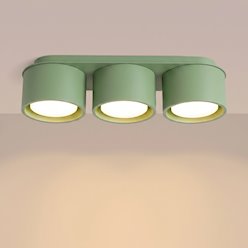 Lampa sufitowa potrójna tuba Modo 3xGx53 szałwiowa